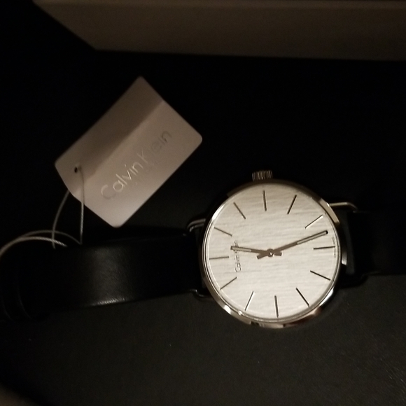 Calvin Klein men watch. Black adjustable band. New with original box. - Picture 5 of 5